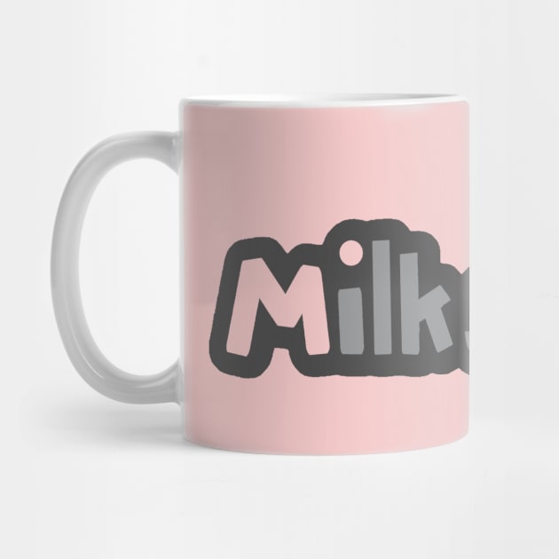 Strawberry Pink Milkshake Ultimate Gray Typography by ellenhenryart